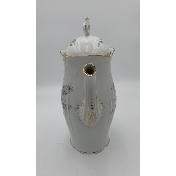 Kpm porcelain Floral Pattern Large Coffee Pot With Lidded Sugar Bowl and cream - Picture 3 of 16